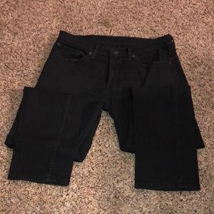 Black Levi straight jeans